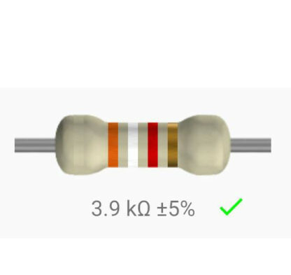 Resistencia 3.9 Kohm 1/4w