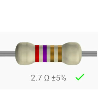 Resistencia 2.7 Ohm 1/4