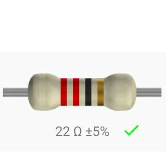 Resistencia 22 Ohm 1/4w