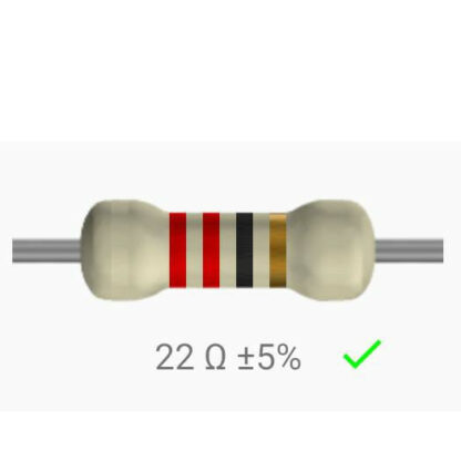 Resistencia 22 Ohm 1/4w