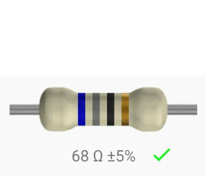 Resistencia 68 Ohm 1/4w