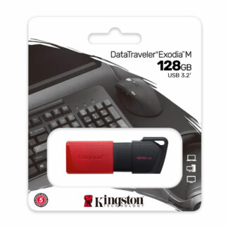 PenDrive Kingston128Gb Data Traveler EXODIA M Rojo USB 3.2