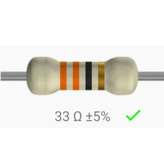 Resistencia 33 Ohm 1/4w
