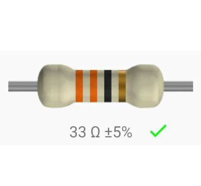 Resistencia 33 Ohm 1/4w