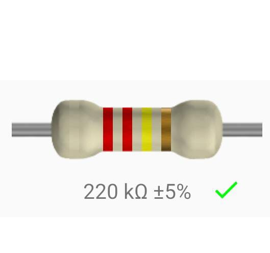 Resistencia 220kohm 1/4