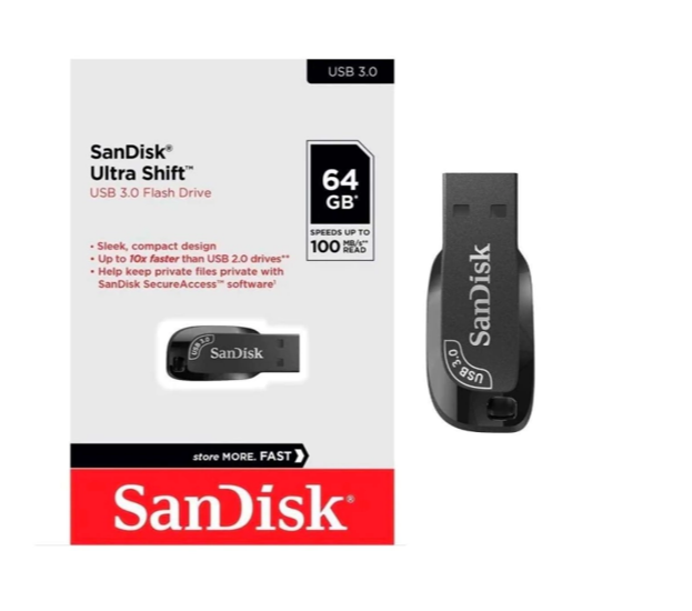 Pendrive SANDISK Ultra Shift 64gb