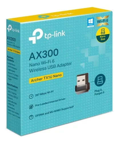 Placa De Red Usb Tp-link Archer Tx1u Nano Wifi 6 AX300