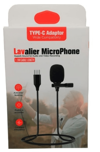 Micrófono Lavalier Para Celular Corbatero Tipo C - Cable De 1.5M