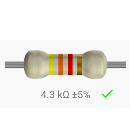 Resistencia 4.3 Kohm 1/4w